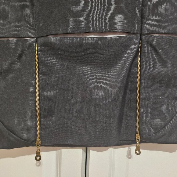 Black pencil skirt with zipper detail - Picture 3 of 6